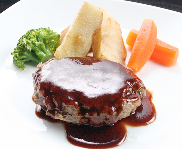 小形牧場牛の「特製!生ハンバーグ」5個セット