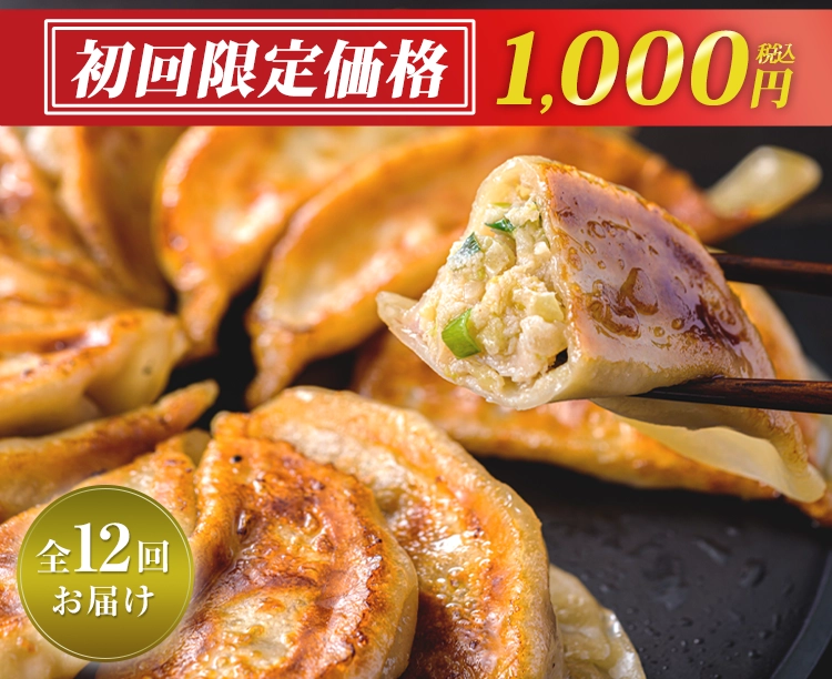 【グルメ定期便】焼き餃子協会会長監修!全国の餃子定期コース<初回1000円>