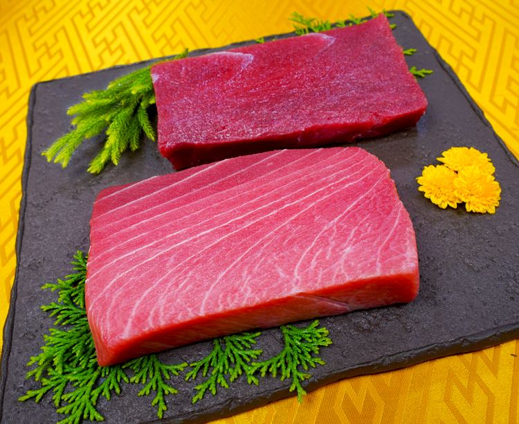 天然本まぐろの「中トロ」「赤身」サクセット