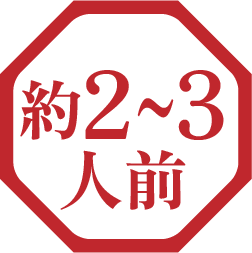 約2～3人前