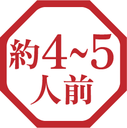 約４～５人前