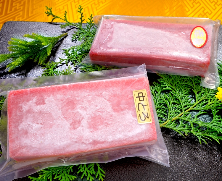 天然本まぐろの「中トロ」「赤身」サクセット