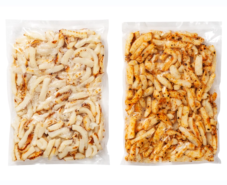 網焼きイカの「特製醤油」と「ピリ辛七味」