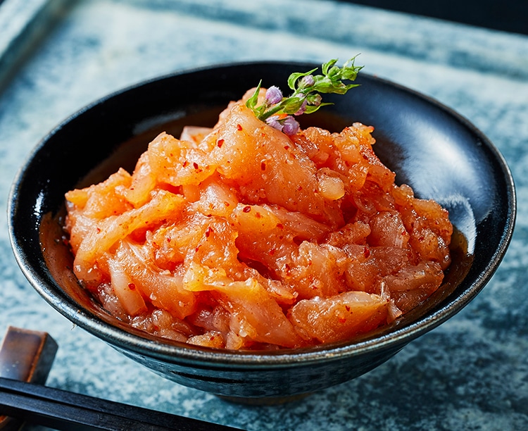 二大名産のコラボ！ふぐ刺し明太漬