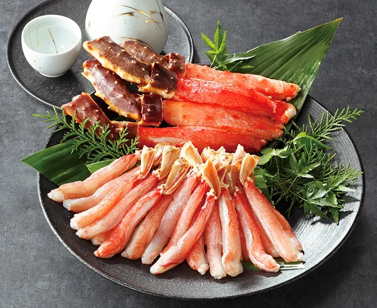 殻むきズワイガニ一番脚・生タラバガニポーションセット各300g(計600g)