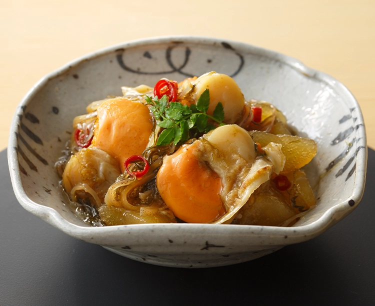 北海道噴火湾産の大粒ホタテ数の子松前漬1キロ