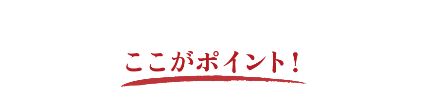 ここがポイント！