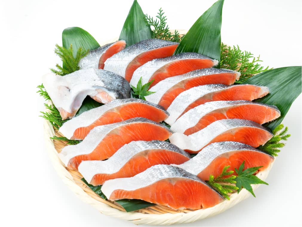 天然紅鮭の切り身 800g